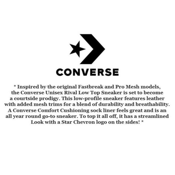 Converse Rival Ox Sneaker UNISEX Size M:4 W:5.5 Low Top Chevron Black White Gum - Picture 3 of 16